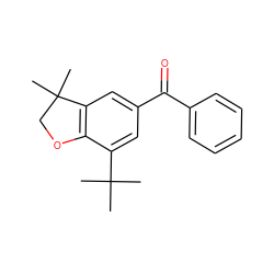 CC(C)(C)c1cc(C(=O)c2ccccc2)cc2c1OCC2(C)C ZINC000013779206