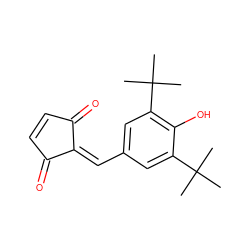 CC(C)(C)c1cc(C=C2C(=O)C=CC2=O)cc(C(C)(C)C)c1O ZINC000000023548