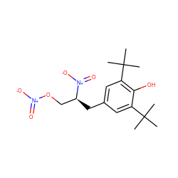 CC(C)(C)c1cc(C[C@@H](CO[N+](=O)[O-])[N+](=O)[O-])cc(C(C)(C)C)c1O ZINC000038143399