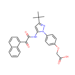 CC(C)(C)c1cc(NC(=O)C(=O)c2cccc3ccccc23)n(-c2ccc(OCC(=O)O)cc2)n1 ZINC000063540266