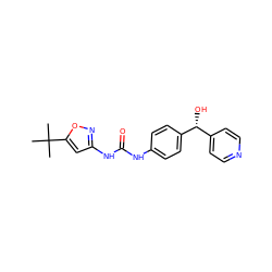 CC(C)(C)c1cc(NC(=O)Nc2ccc([C@H](O)c3ccncc3)cc2)no1 ZINC000040892130