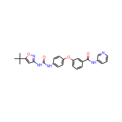 CC(C)(C)c1cc(NC(=O)Nc2ccc(Oc3cccc(C(=O)Nc4cccnc4)c3)cc2)no1 ZINC000013589525