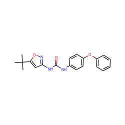 CC(C)(C)c1cc(NC(=O)Nc2ccc(Oc3ccccc3)cc2)no1 ZINC000013589517