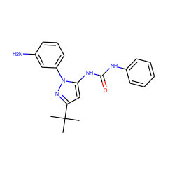 CC(C)(C)c1cc(NC(=O)Nc2ccccc2)n(-c2cccc(N)c2)n1 ZINC000013474626