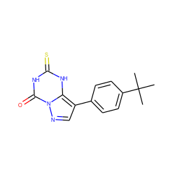 CC(C)(C)c1ccc(-c2cnn3c(=O)[nH]c(=S)[nH]c23)cc1 ZINC000096922741