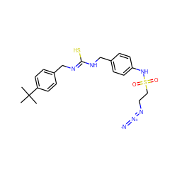 CC(C)(C)c1ccc(C/N=C(\S)NCc2ccc(NS(=O)(=O)CCN=[N+]=[N-])cc2)cc1 ZINC000028456198