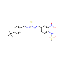 CC(C)(C)c1ccc(C/N=C(\S)NCc2ccc(NS(C)(=O)=O)c([N+](=O)[O-])c2)cc1 ZINC000013672868