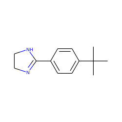 CC(C)(C)c1ccc(C2=NCCN2)cc1 ZINC000013806045