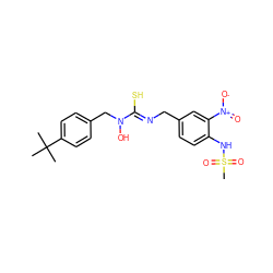 CC(C)(C)c1ccc(CN(O)/C(S)=N/Cc2ccc(NS(C)(=O)=O)c([N+](=O)[O-])c2)cc1 ZINC000028460314