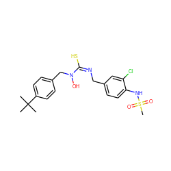 CC(C)(C)c1ccc(CN(O)/C(S)=N\Cc2ccc(NS(C)(=O)=O)c(Cl)c2)cc1 ZINC000028459098