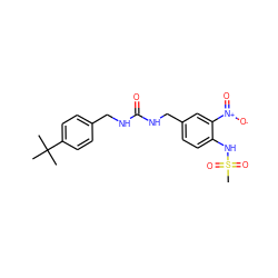 CC(C)(C)c1ccc(CNC(=O)NCc2ccc(NS(C)(=O)=O)c([N+](=O)[O-])c2)cc1 ZINC000013672936