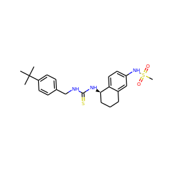 CC(C)(C)c1ccc(CNC(=S)N[C@@H]2CCCc3cc(NS(C)(=O)=O)ccc32)cc1 ZINC000040404668