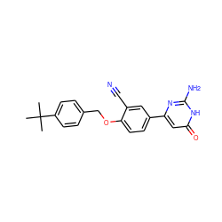 CC(C)(C)c1ccc(COc2ccc(-c3cc(=O)[nH]c(N)n3)cc2C#N)cc1 ZINC000095583845