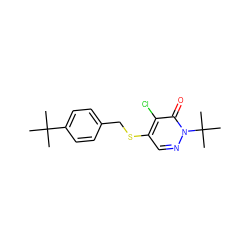 CC(C)(C)c1ccc(CSc2cnn(C(C)(C)C)c(=O)c2Cl)cc1 ZINC000001543237