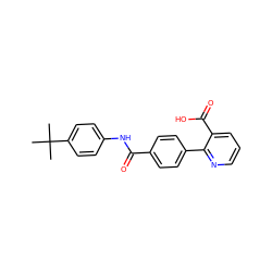 CC(C)(C)c1ccc(NC(=O)c2ccc(-c3ncccc3C(=O)O)cc2)cc1 ZINC000038149583