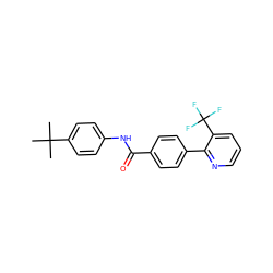 CC(C)(C)c1ccc(NC(=O)c2ccc(-c3ncccc3C(F)(F)F)cc2)cc1 ZINC000028339749