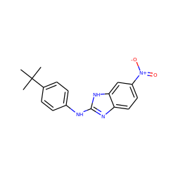 CC(C)(C)c1ccc(Nc2nc3ccc([N+](=O)[O-])cc3[nH]2)cc1 ZINC000084690386