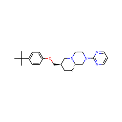 CC(C)(C)c1ccc(OC[C@@H]2CC[C@H]3CN(c4ncccn4)CCN3C2)cc1 ZINC000027853698