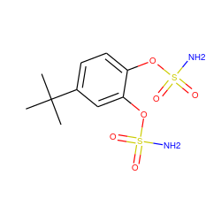 CC(C)(C)c1ccc(OS(N)(=O)=O)c(OS(N)(=O)=O)c1 ZINC000028348936