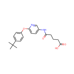 CC(C)(C)c1ccc(Oc2ccc(NC(=O)CCCC(=O)O)cn2)cc1 ZINC000001034050