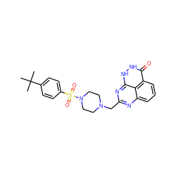 CC(C)(C)c1ccc(S(=O)(=O)N2CCN(Cc3nc4cccc5c(=O)[nH][nH]c(n3)c45)CC2)cc1 ZINC000059278667