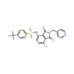 CC(C)(C)c1ccc(S(=O)(=O)Nc2ccc(Cl)c3c2C(=O)N(Cc2ccncc2)C3=O)cc1 ZINC000653847501