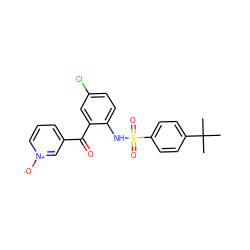 CC(C)(C)c1ccc(S(=O)(=O)Nc2ccc(Cl)cc2C(=O)c2ccc[n+]([O-])c2)cc1 ZINC000038800903