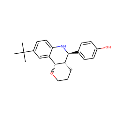 CC(C)(C)c1ccc2c(c1)[C@H]1OCCC[C@H]1[C@H](c1ccc(O)cc1)N2 ZINC000049014689