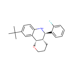 CC(C)(C)c1ccc2c(c1)[C@H]1OCCC[C@H]1[C@H](c1ccccc1F)N2 ZINC000038305505