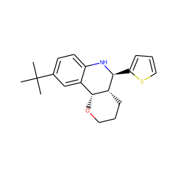 CC(C)(C)c1ccc2c(c1)[C@H]1OCCC[C@H]1[C@H](c1cccs1)N2 ZINC000049014372