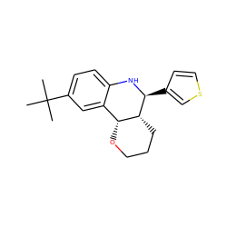 CC(C)(C)c1ccc2c(c1)[C@H]1OCCC[C@H]1[C@H](c1ccsc1)N2 ZINC000038356186