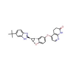 CC(C)(C)c1ccc2nc([C@@H]3[C@H]4Oc5ccc(Oc6ccnc7c6CCC(=O)N7)cc5[C@H]43)[nH]c2c1 ZINC000072291442