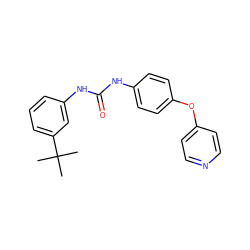 CC(C)(C)c1cccc(NC(=O)Nc2ccc(Oc3ccncc3)cc2)c1 ZINC000040404647