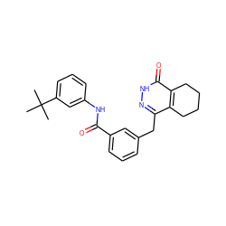 CC(C)(C)c1cccc(NC(=O)c2cccc(Cc3n[nH]c(=O)c4c3CCCC4)c2)c1 ZINC000167609293