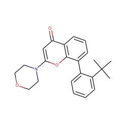 CC(C)(C)c1ccccc1-c1cccc2c(=O)cc(N3CCOCC3)oc12 ZINC000028565118