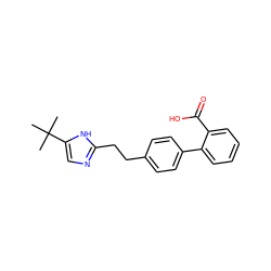 CC(C)(C)c1cnc(CCc2ccc(-c3ccccc3C(=O)O)cc2)[nH]1 ZINC000049111015