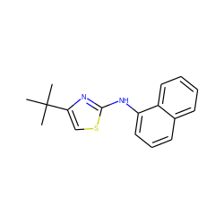 CC(C)(C)c1csc(Nc2cccc3ccccc23)n1 ZINC000036159661