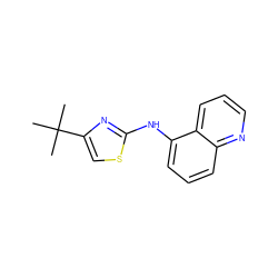 CC(C)(C)c1csc(Nc2cccc3ncccc23)n1 ZINC000034018569