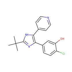 CC(C)(C)c1nc(-c2ccc(Cl)c(O)c2)c(-c2ccncc2)[nH]1 ZINC000028563769