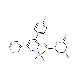 CC(C)(C)c1nc(-c2ccccc2)cc(-c2ccc(F)cc2)c1/C=C/[C@@H]1C[C@@H](O)CC(=O)O1 ZINC000027651807