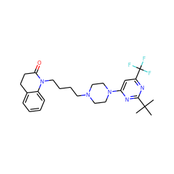 CC(C)(C)c1nc(N2CCN(CCCCN3C(=O)CCc4ccccc43)CC2)cc(C(F)(F)F)n1 ZINC000028568045