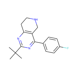 CC(C)(C)c1nc2c(c(-c3ccc(F)cc3)n1)CNCC2 ZINC000029126508