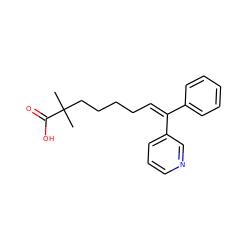 CC(C)(CCCC/C=C(/c1ccccc1)c1cccnc1)C(=O)O ZINC000026737070