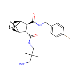 CC(C)(CN)CNC(=O)[C@H]1[C@H](C(=O)NCc2ccc(Br)cc2)[C@@H]2C=C[C@H]1C21CC1 ZINC000168435897