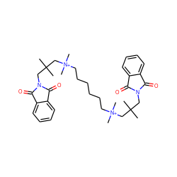 CC(C)(CN1C(=O)c2ccccc2C1=O)C[N+](C)(C)CCCCCC[N+](C)(C)CC(C)(C)CN1C(=O)c2ccccc2C1=O ZINC000025990912