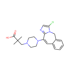 CC(C)(CN1CCN(C2=Cc3ccccc3Cn3c(Cl)cnc32)CC1)C(=O)O ZINC000058584038