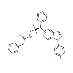 CC(C)(CNC(=O)Cc1ccccc1)[C@@H](c1ccccc1)c1ccc2c(cnn2-c2ccc(F)cc2)c1 ZINC000096283853