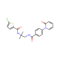 CC(C)(CNC(=O)c1ccc(-n2ccccc2=O)cc1)NC(=O)c1ccc(Cl)s1 ZINC000028822819