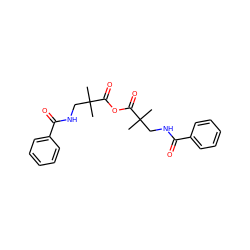 CC(C)(CNC(=O)c1ccccc1)C(=O)OC(=O)C(C)(C)CNC(=O)c1ccccc1 ZINC000036176417