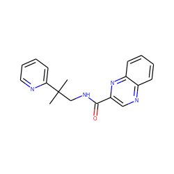 CC(C)(CNC(=O)c1cnc2ccccc2n1)c1ccccn1 ZINC000028882349